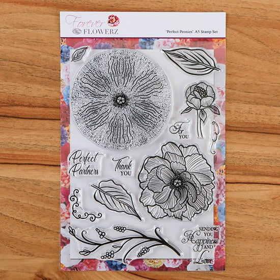 Forever Flowerz: Perfect Peonies A5 Stamp Set - FS07