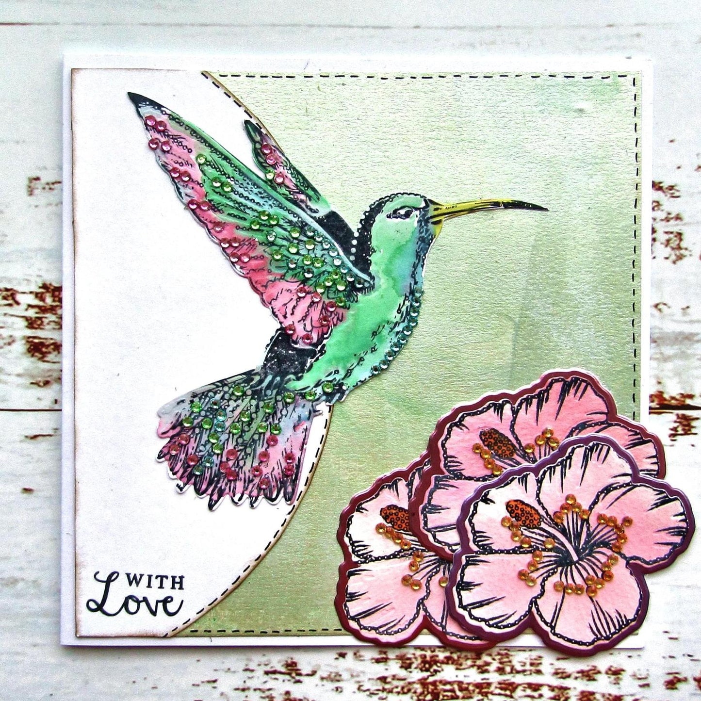 Craft Buddy Gem It! Heavenly Hummingbird A5 Clear Stamp Set