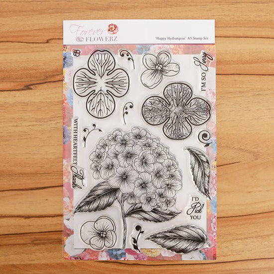 "Happy Hydrangeas" Forever Flowerz A5 Stamp Set