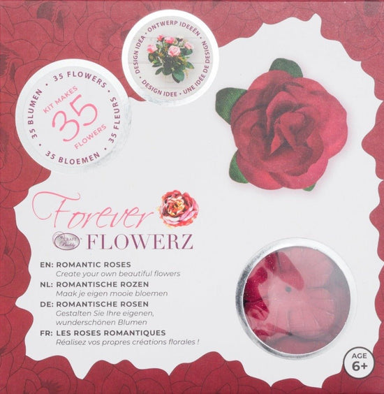 Flower Making Kit - Romantic Roses - BURGUNDY - FF05BG