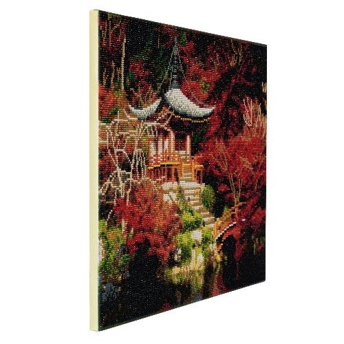 "Japanese Temple" Framed Crystal Art Kit 40x50cm