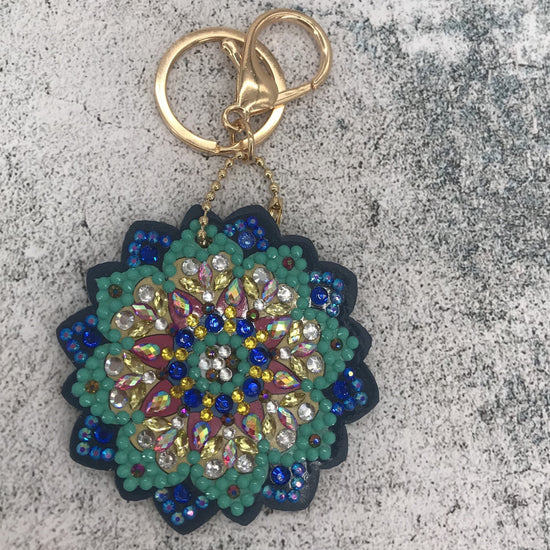 “Mandalas and Pets" Crystal Art Keyring and Keychains x6