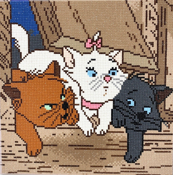 "The Aristocats Kittens" Crystal Art Kit 30x30cm