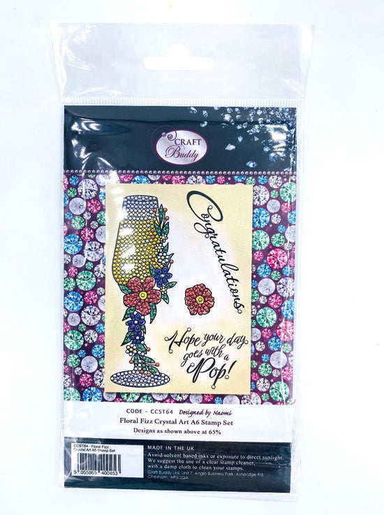 CCST64: Crystal Art A6 Stamp Set - Floral Fizz