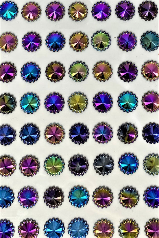 14 Packs of 8mm Aurora Borealis Beaded Gems