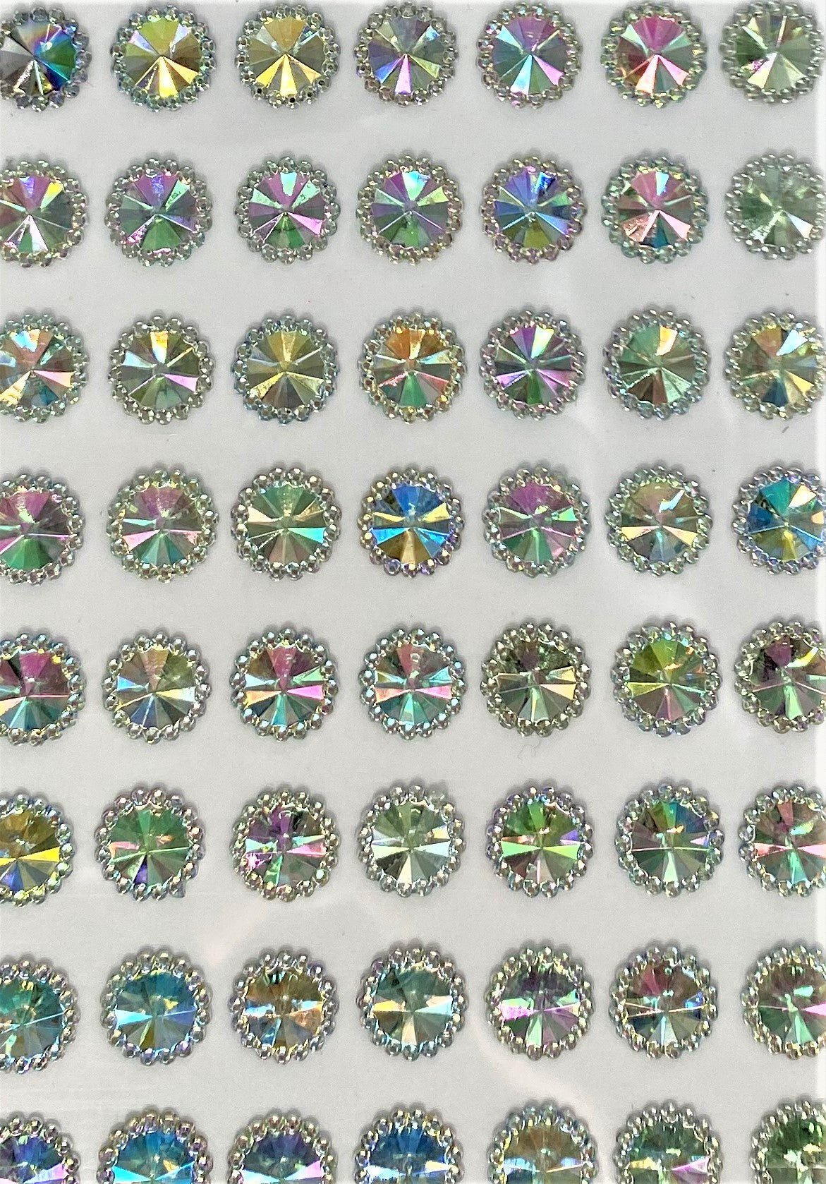 14 Packs of 8mm Aurora Borealis Beaded Gems