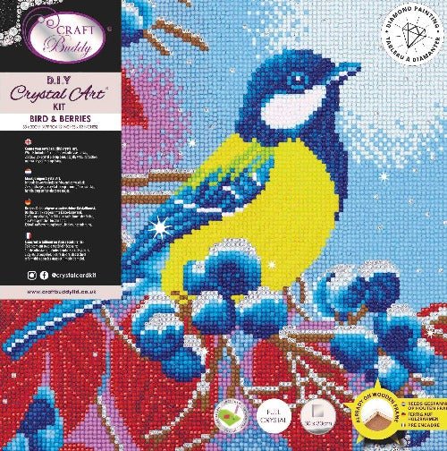 Christmas bird crystal art kit details