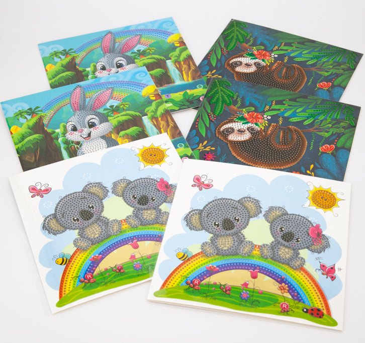 Crystal Art Cards ft. Popular Kids Designs Set of 6