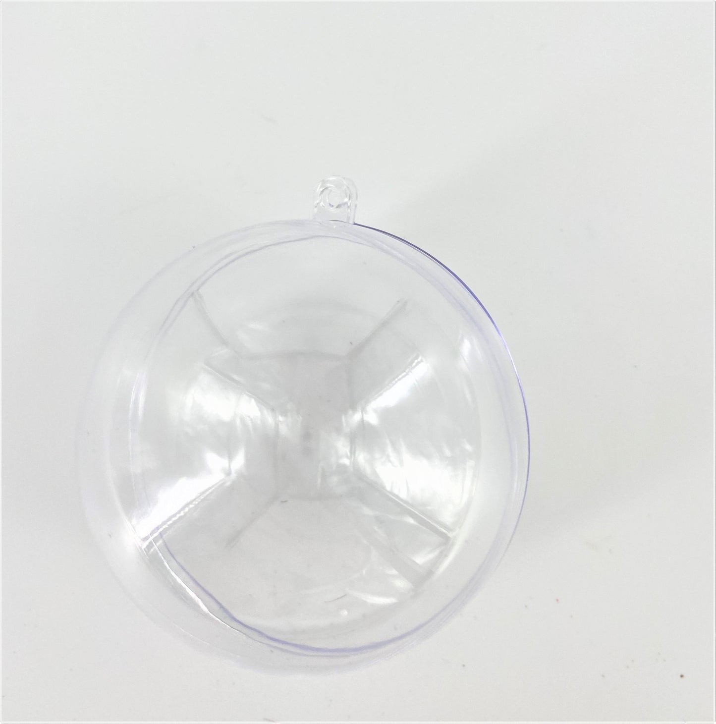 Set of 5 Clear Hanging Baubles - 8cm