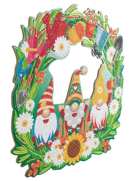 Crystal Art 40cm Garden Gnome Wreath