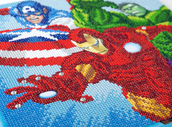 "Superheros" MARVEL Crystal Art Canvas Kit 30x30cm