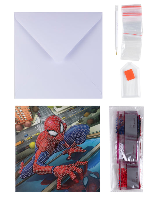 Spiderman 18x18cm Crystal Art Card