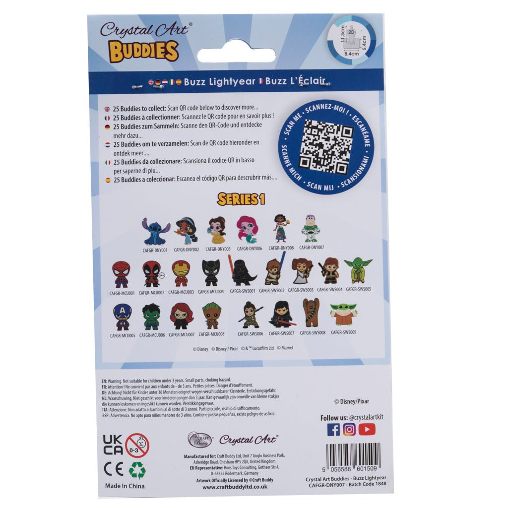 Buzz Lightyear Toy Story cyrstal art buddy back packaging