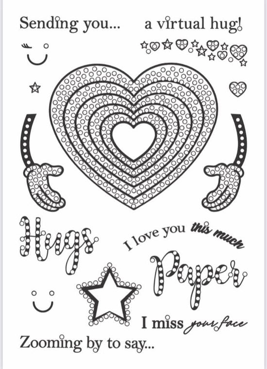 Craft Buddy Paper Hugs A5 Clear Stamps