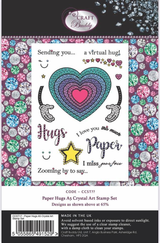 Craft Buddy Paper Hugs A5 Clear Stamps