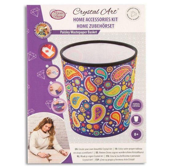 Crystal Art Waste Paper Basket Kit