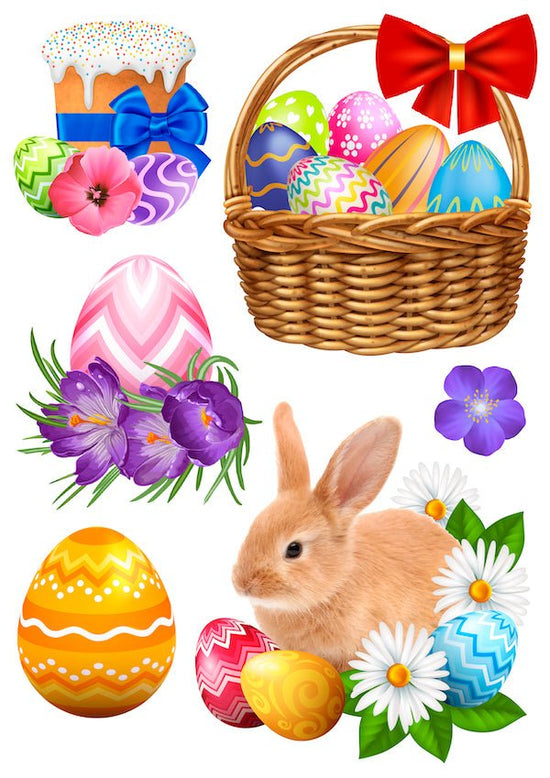 Crystal Art Wall Sticker Sheets Bumper Kit Set of 5 - Easter