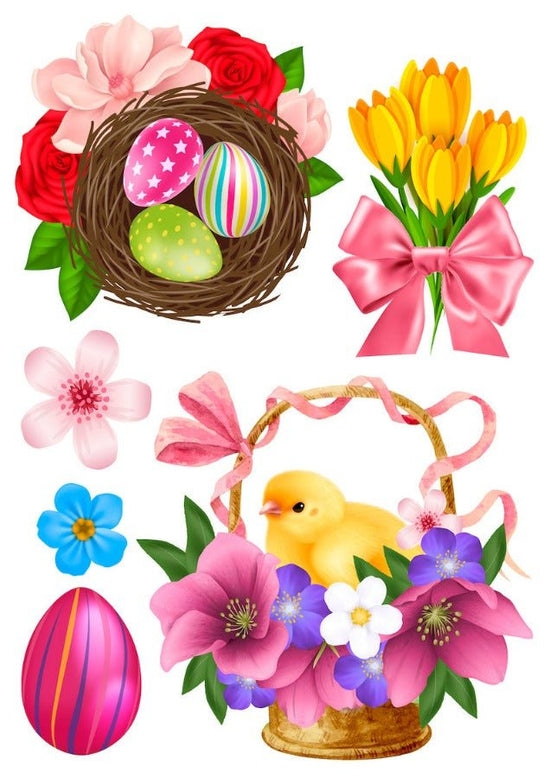 Crystal Art Wall Sticker Sheets Bumper Kit Set of 5 - Easter