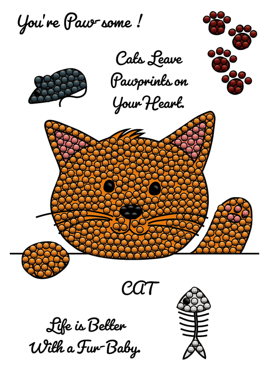 Furry Friends Pet Stamp Collection - Cute Kitten