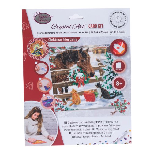 christmas friendship 18x18cm crystal art card front packaging