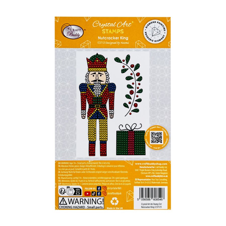 Crystal Art A6 Stamp Set - Nutcracker King Back