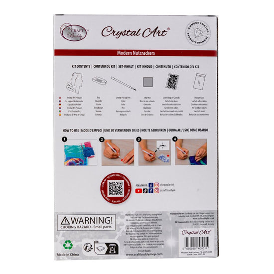 Load image into Gallery viewer, Crystal Art Nutcrackers MDF - Gold and Silver Back Packaging 
