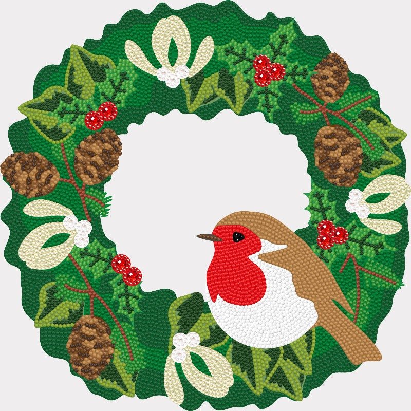 Christmas Wreath Crystal Art