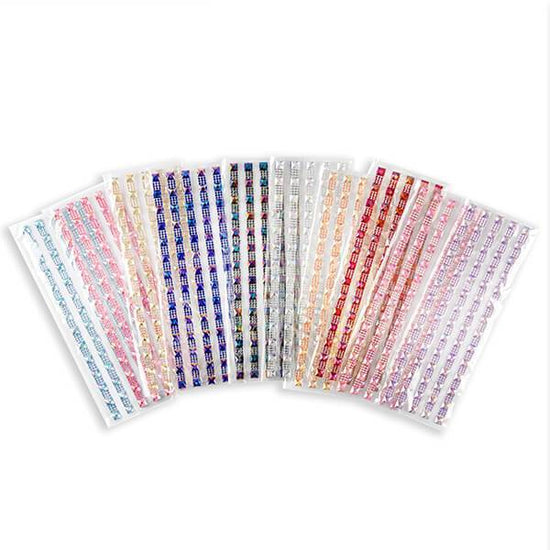 Craft Buddy 10 Packs of Aurora Borealis Diamond Gem Strips