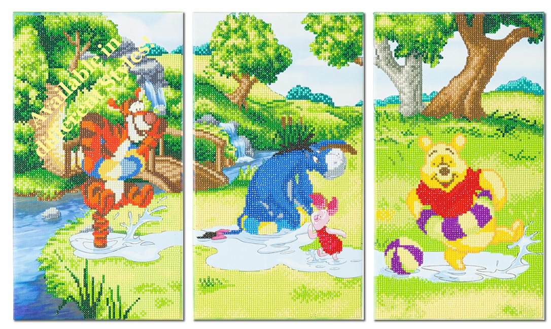 "Pooh and Friends" Disney Crystal Art Triptych