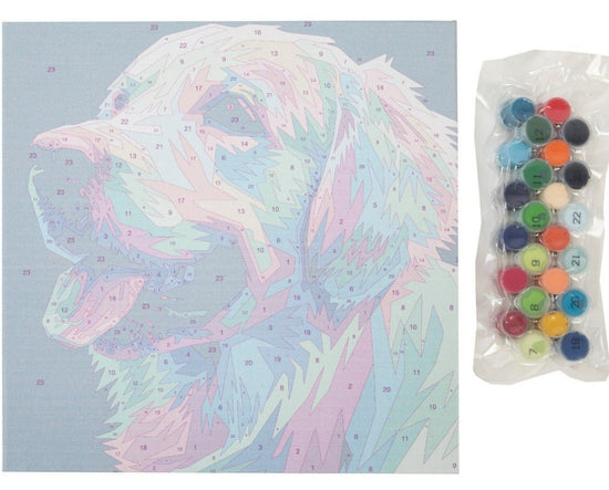 "Colourful Pup" Paint By Numb3rs Kit 30x30cm