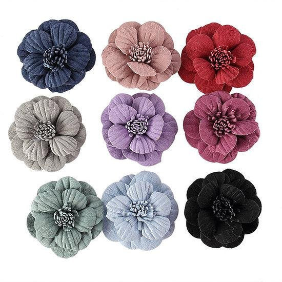 DB Set 27 of Assorted Matte 3D Fabric Paper Flowers