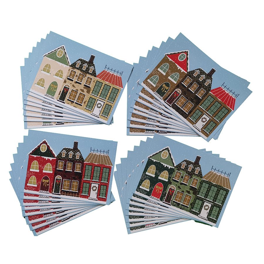 Festive Village Card Making Kit x32 Cards finished