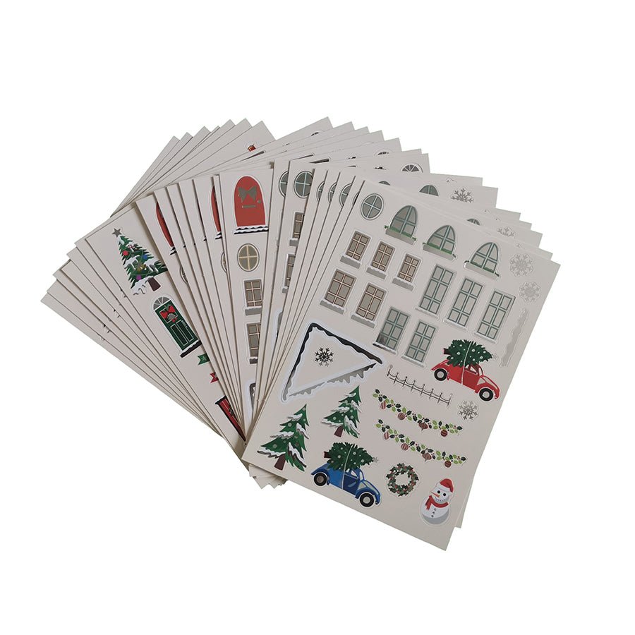 Festive Village Card Making Kit x32 Cards sheets