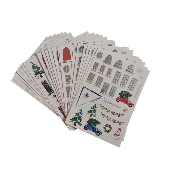 Festive Village Card Making Kit x32 Cards sheets