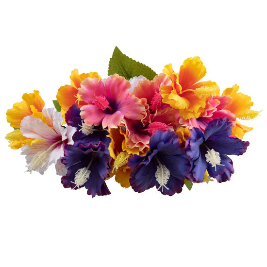 forever-flowerz-heavenly-hibiscus-complete-collection-with-stems-and-leaves-top-view
