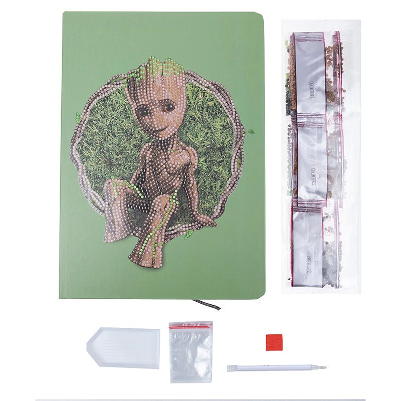 Groot Marvel crystal art diary contents