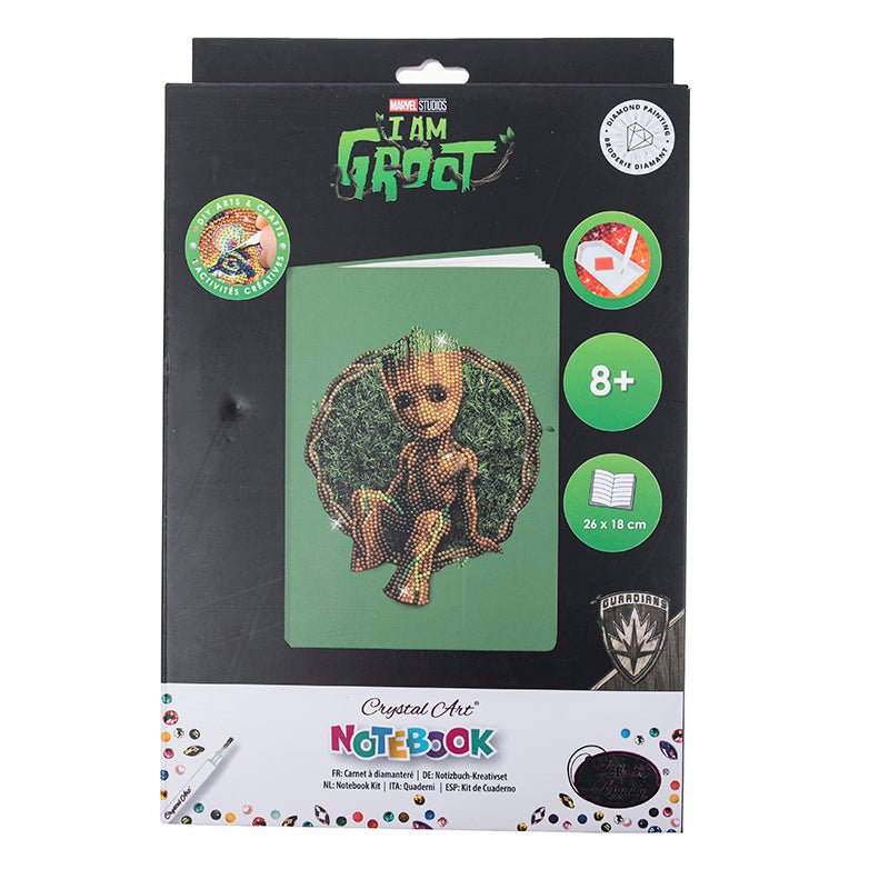 Groot Marvel crystal art diary front packaging