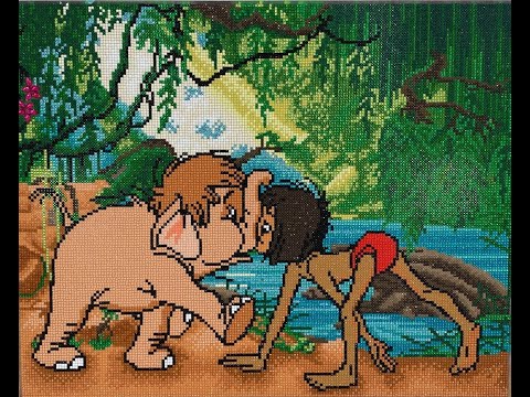 "Jungle Book Friends" Crystal Art Kit 40x50cm