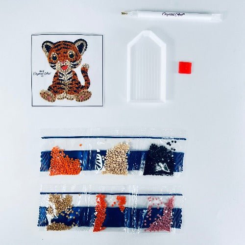 "Tiger Friend" Crystal Art Motif - Contents