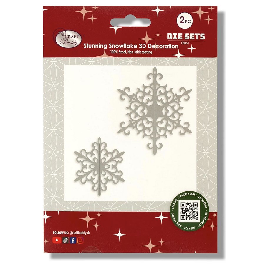 Snowflake 3D decoration die set