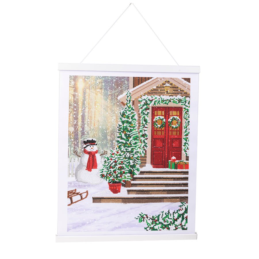 Snowy steps crystal art scroll kit