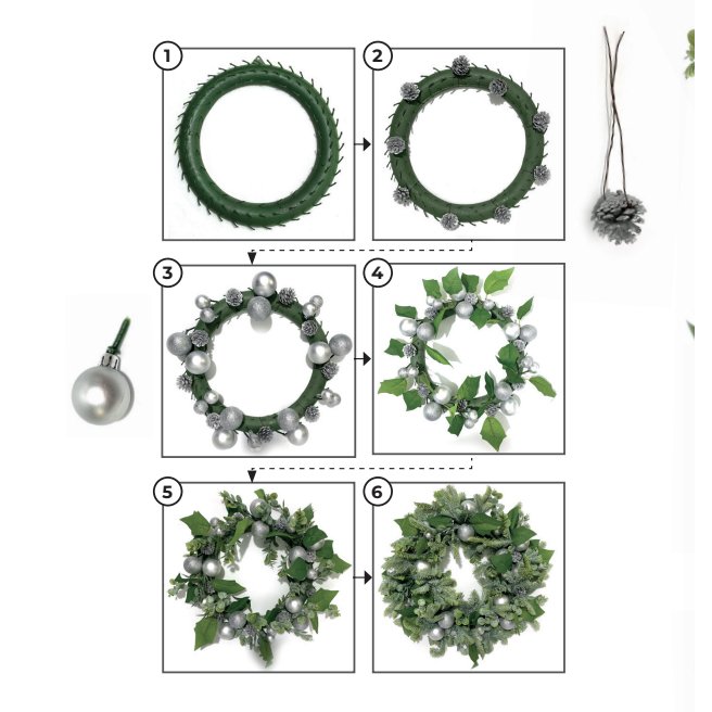 Sparkling silver forever flowerz wreath step by step